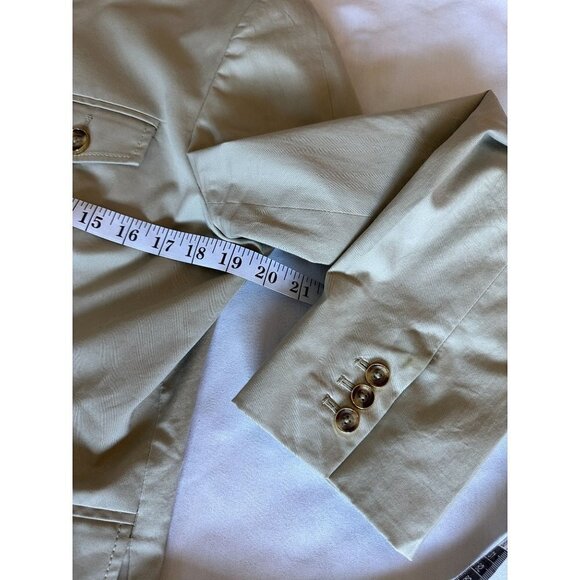 Michael Kors Jacket Blazer Women Sz 14 Button Down Pockets Military Style Lined - Picture 10 of 11